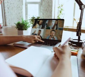 Business women, Online conference call.