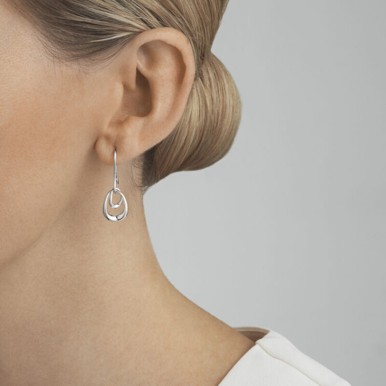 Offspring long silver earrings - From georgjensen.com