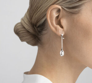 Dew drop long silver earrings - From georgjensen.com