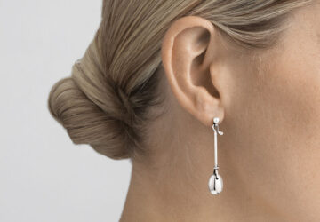 Dew drop long silver earrings - From georgjensen.com