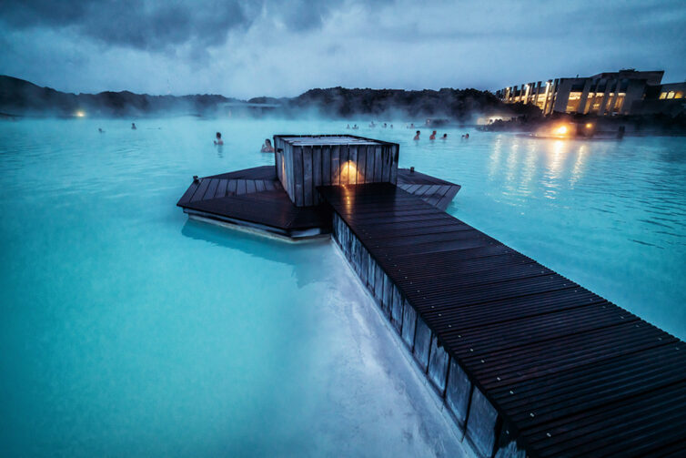 Geothermal Spa Blue Lagoon in Reykjavik, Iceland.