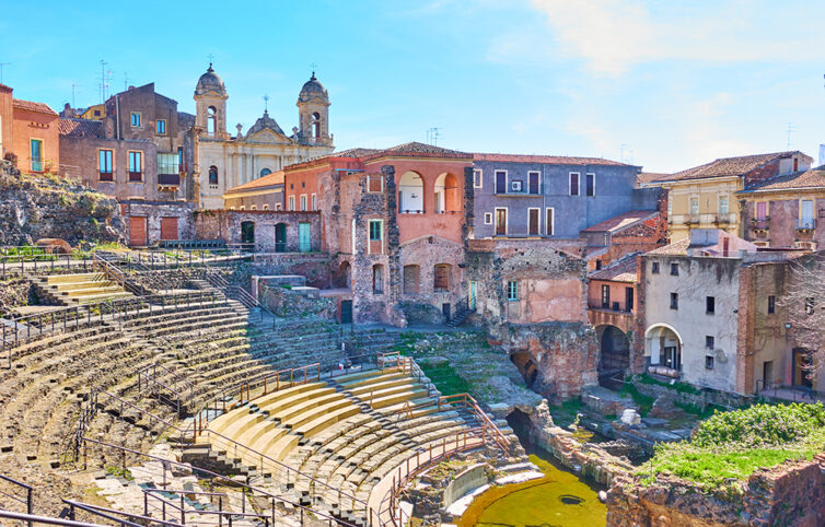 Ancient Roman theater in Catania