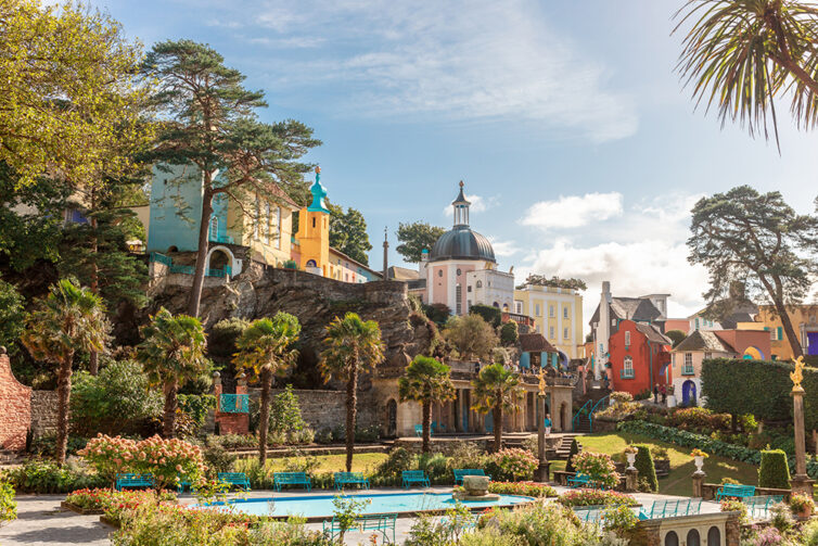 Portmeirion, North Wales, UK. The Italianate village built by Clough Williams-Ellis.