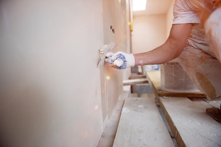 Plastering wall