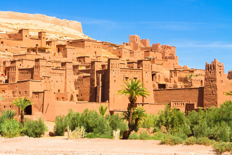 Traditional medieval oasis fortress of Ait Benhaddou, Ouarzazate, Morocco.