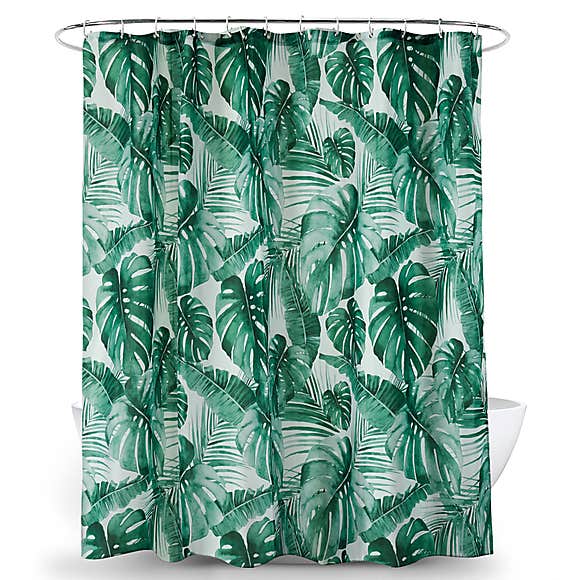 Trend To Try Botanical Bathroom, Botanical Shower Curtain Uk