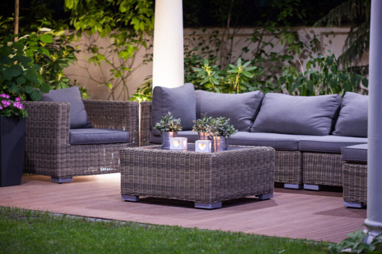 Luxurious rattan garden furniture