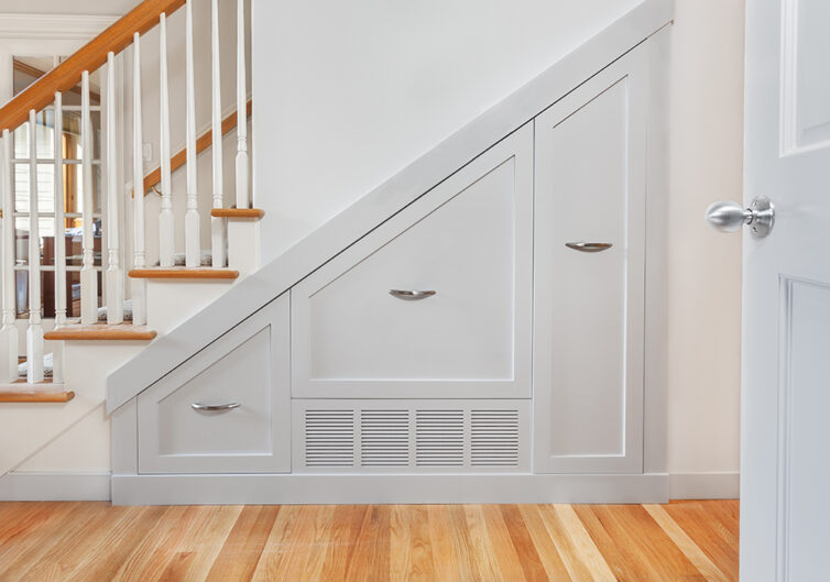 Built-in understairs storage