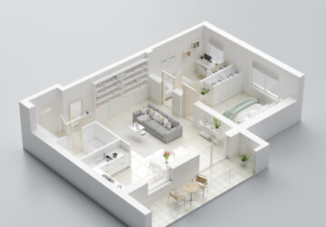 £D image of an apartment