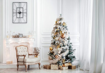 Christmas Tree with tinsel