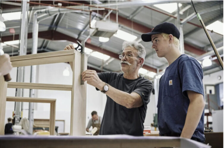 Expert teaching student at School of Furniture - Artichoke-ltd.com