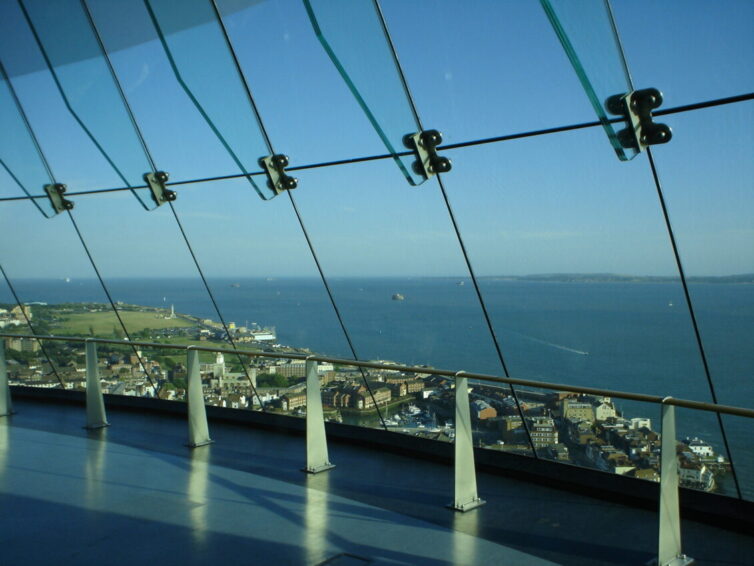 View from spinnaker tower in Portsmouth UK