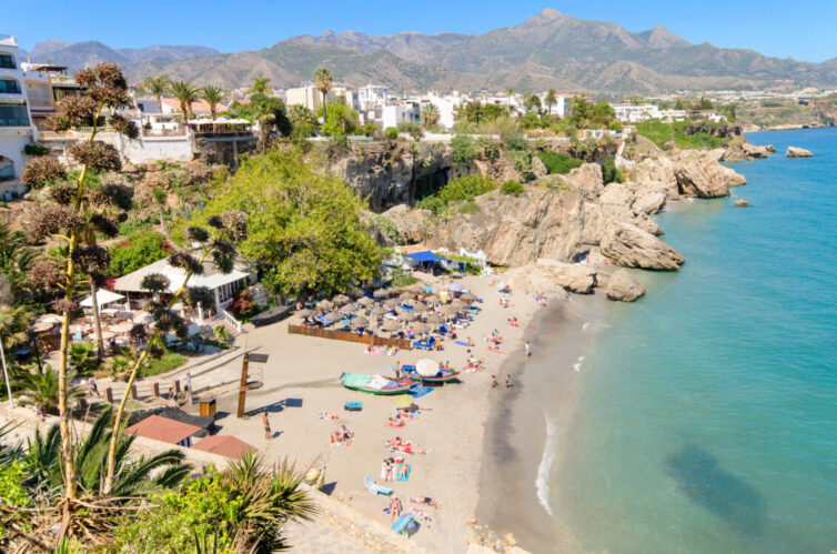 Nerja beach Costa del Sol, Málaga, Andalusia, Spain.