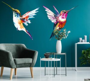 Huming Birds wall design by Print on your wall