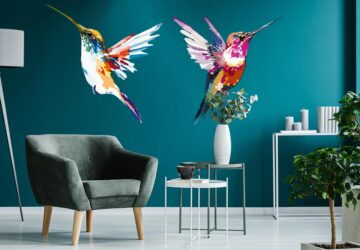 Huming Birds wall design by Print on your wall