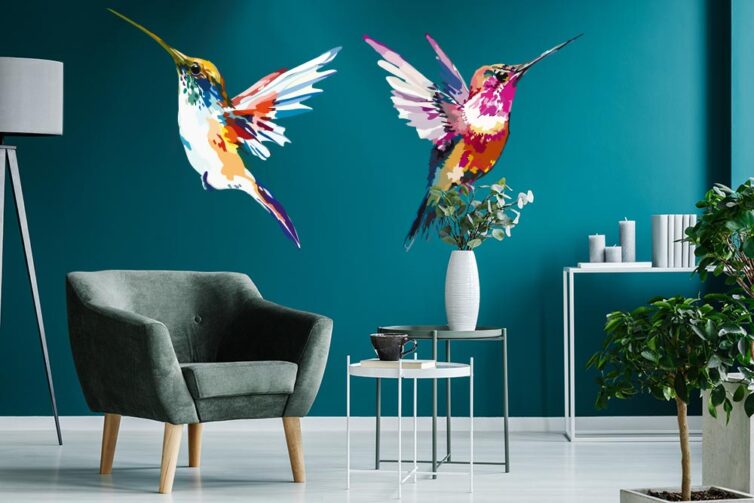 Huming Birds wall design by Print on your wall