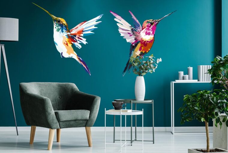 Huming Birds wall design by Print on your wall