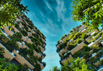 Vertical Forest (Bosco Verticale) Innovative Green House Skyscraper representing commitment to sustainable economy designed by Boeri Studio