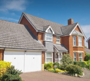 Large new build detached house with double white painted garages