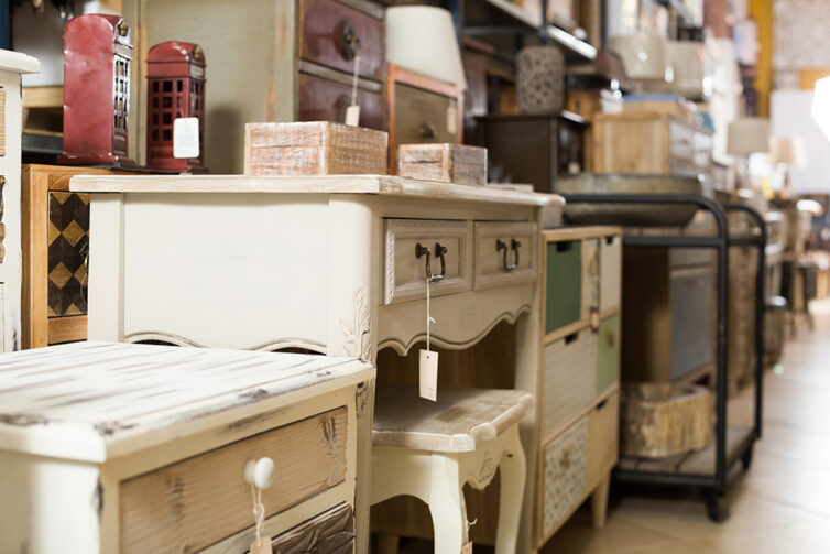 Antique furniture in antique store