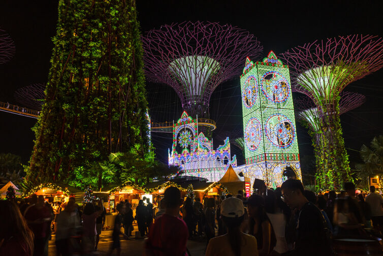 Marina Bay Singapore Christmas lights