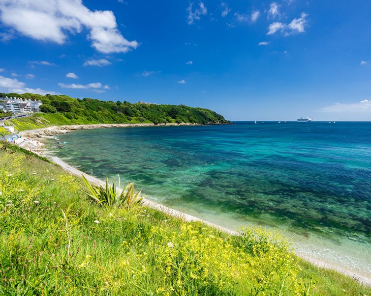 Castle Beach Falmouth Cornwall England UK