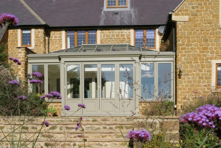 Orangery built against house